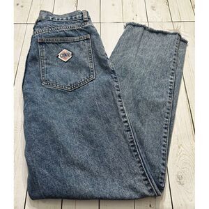 VTG Zena Basic Mom Jeans Women 13 Blue Acid Wash High Waist Tapered USA Made 80s